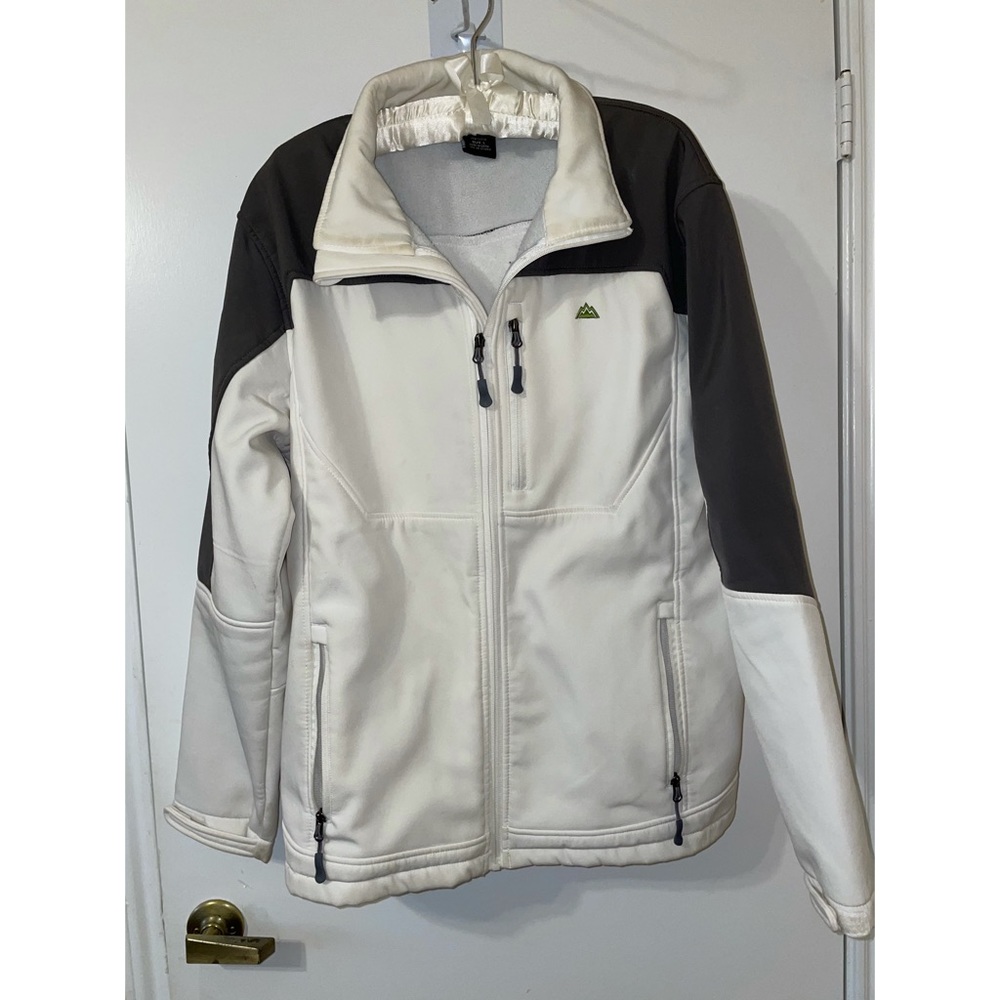 White and gray performance jacket